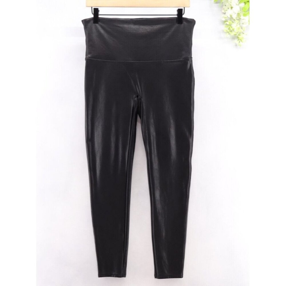 SPANX Black High-Waist Leggings with Tummy Control